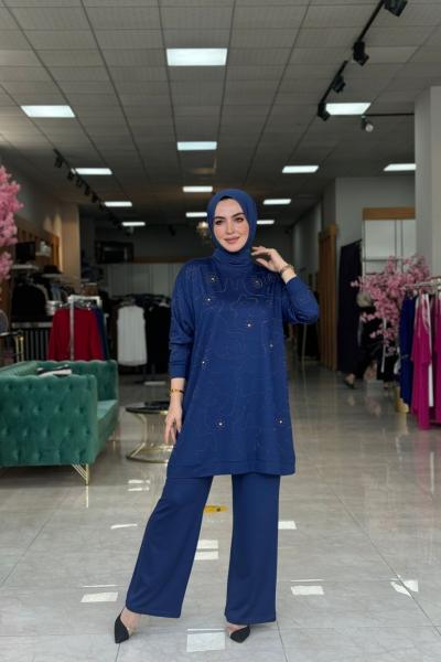Ceylin Takım İndigo mavi indigo