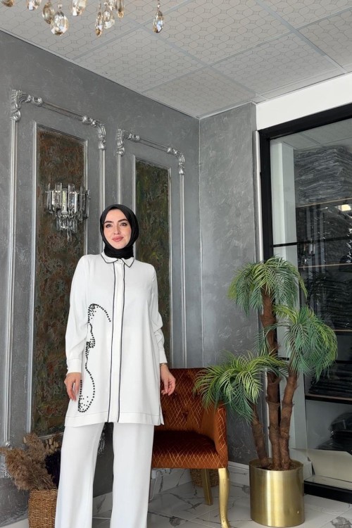 Çisel İkili Takım Beyaz Beyaz