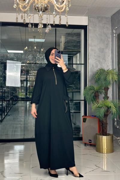 Defne Elbise-Siyah Siyah