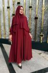 Dubai Abaya Bordo Bordo