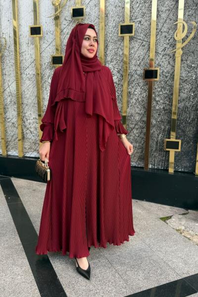 Dubai Abaya Bordo Bordo