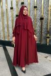 Dubai Abaya Bordo Bordo