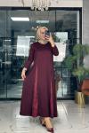 Elçin Elbise Bordo Bordo