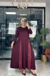 Elçin Elbise Bordo Bordo