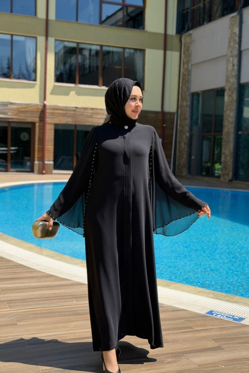 Eliz Abaya Siyah Siyah