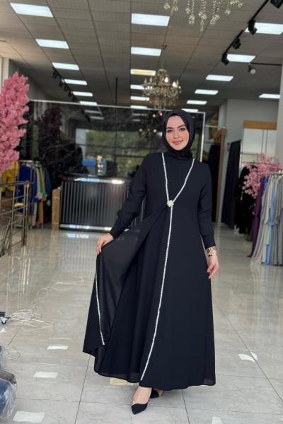 Eylem Elbise Siyah Siyah