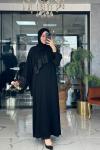 Halise Abaya Siyah Siyah
