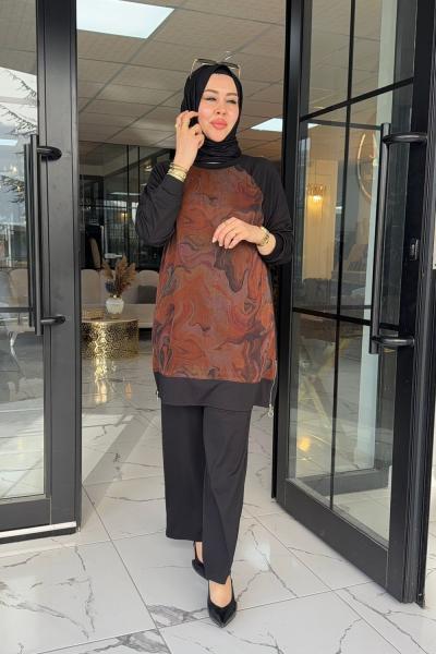 Hande İkili Takım Siyah Siyah