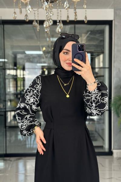 Hanne Elbise-Siyah Siyah