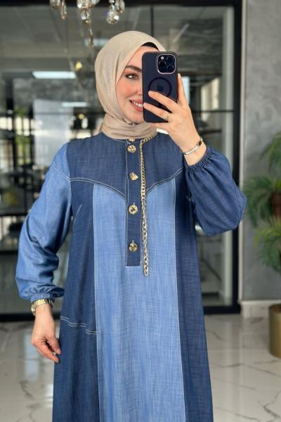 Hicret Elbise-Lacivert Lacivert