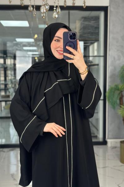 Hicri Abaya-Siyah Siyah