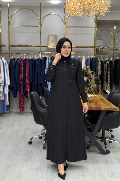 İçel Elbise Siyah Siyah