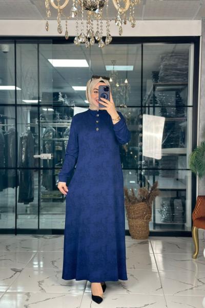 İzgi Elbise Lacivert Lacivert