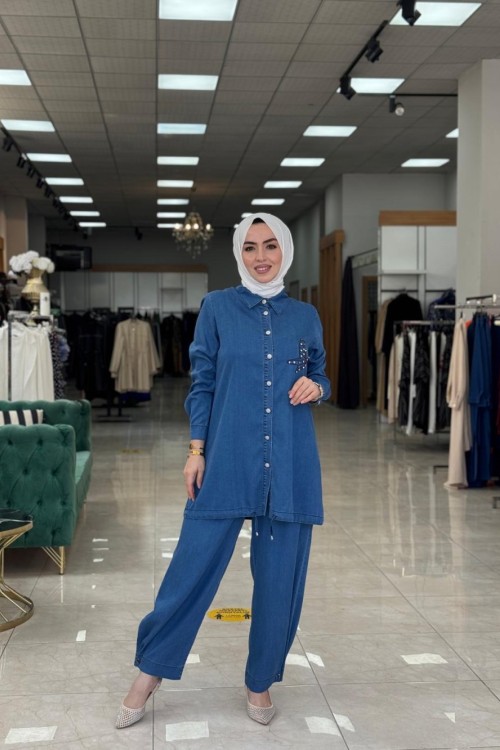 Kelebek Kot Takım kot mavi koyu