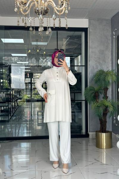 Kübra Takım-Beyaz Beyaz