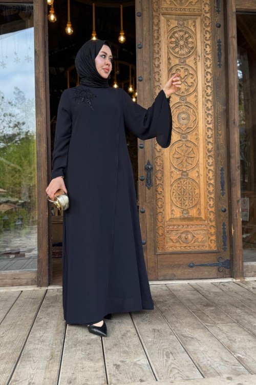Luna Elbise Siyah Siyah