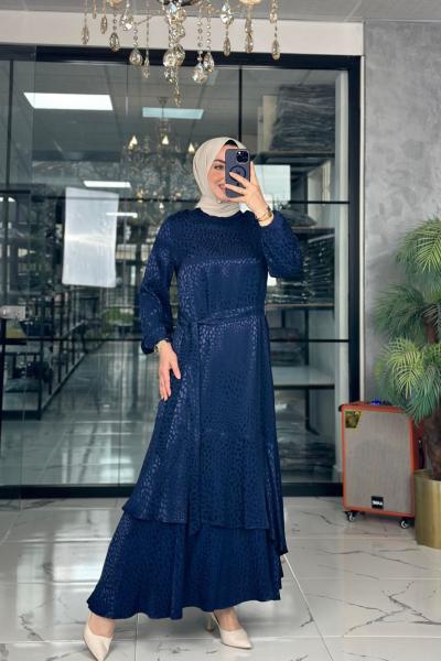 Mercan Elbise-Lacivert Lacivert