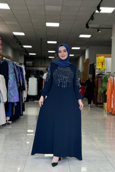 Mihriban Elbise Lacivert Lacivert