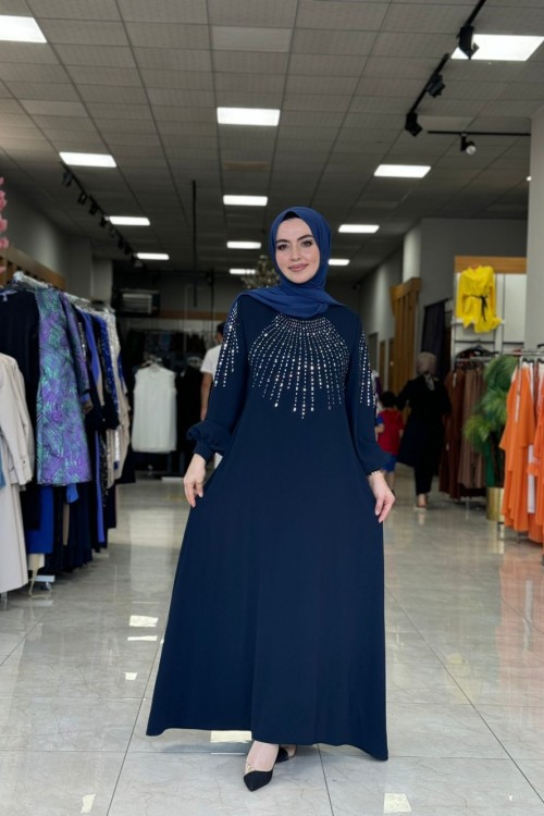 Mihriban Elbise Lacivert Lacivert
