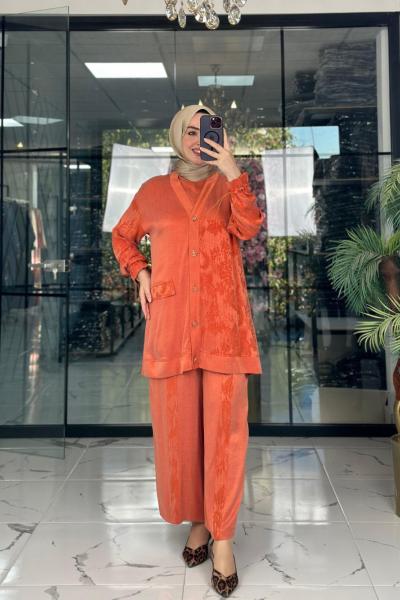 Mücevher Üçlü Takım Turuncu Turuncu