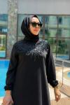 Nazlı Elbise Siyah Siyah