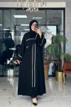 Neşe Abaya Siyah Siyah