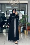 Neşe Abaya Siyah Siyah