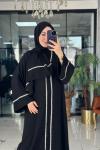 Neşe Abaya Siyah Siyah
