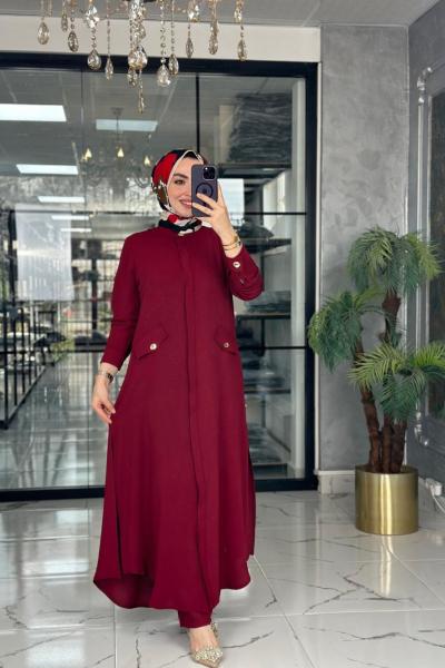 Nihan Takım Bordo Bordo