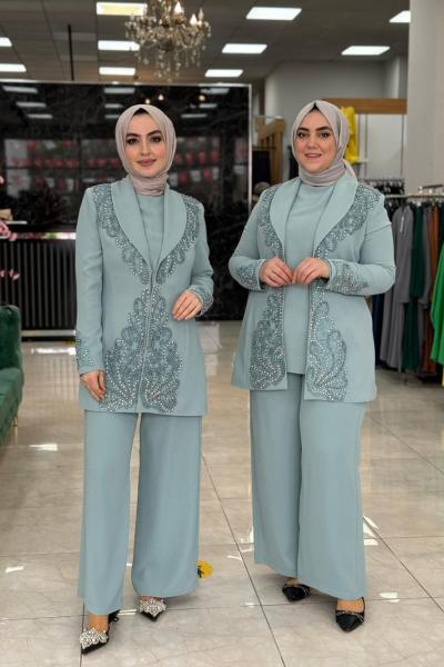 Nuran Takım Mint Yeşili Mint Yeşili