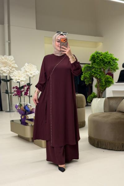 Özge Takım Bordo Bordo