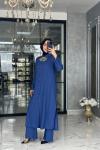 Pınar Pantolon Takım-Mavi mavi indigo