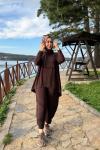 Şalvar Takım Kahverengi Kahverengi
