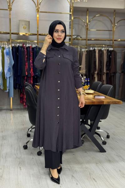 Selen Gömlek Antrasit Antrasit