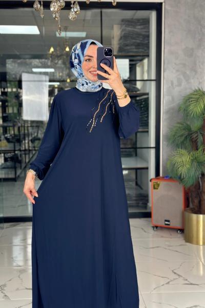 Serpil Elbise-Lacivert Lacivert