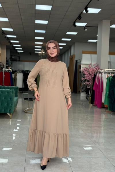 Sezon Elbise Bej Bej