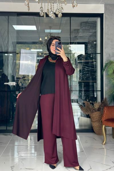 Şule Takım Bordo Bordo