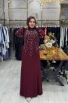Venüs Abiye Elbise Bordo Bordo