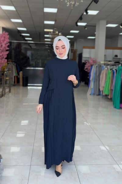 Zümra Elbise Lacivert Lacivert