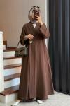 Briar Abaya Takım Kahverengi