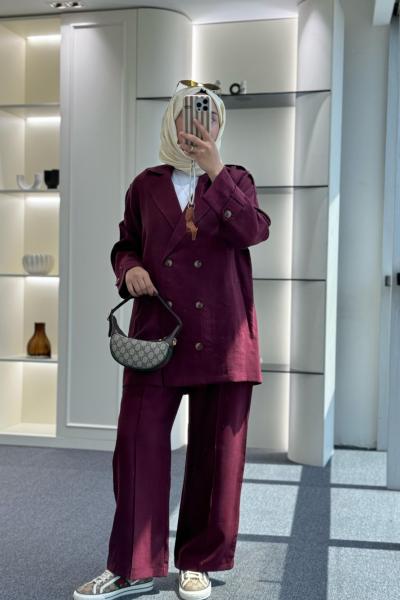 Hawai Caket Takım Bordo