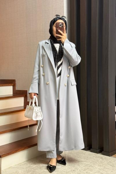 JAQA Ceketli Takım Gri