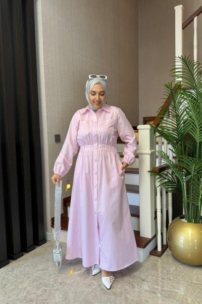 Viral Elbise Pembe