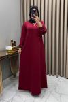 Ahsen Elbise Bordo Bordo