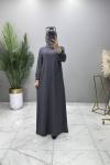 AJDA ABİYE ELBİSE FÜME  Füme