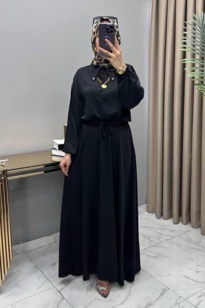 Asel Etekli Takım Siyah Siyah