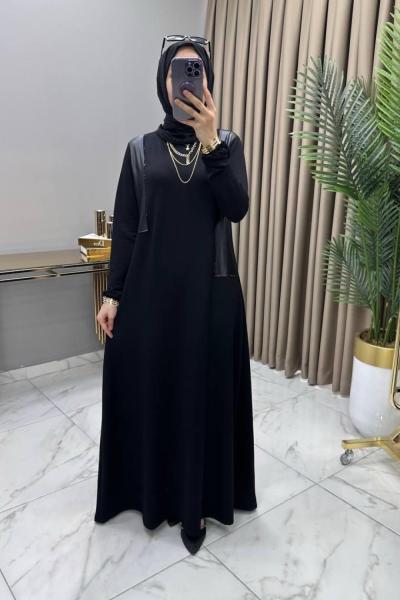 Asya Elbise Siyah Siyah