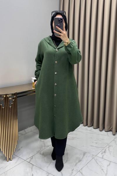 Bade Kaşe Mont Yeşil Yeşil