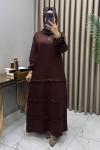 Bergen Elbise Kahve Kahverengi