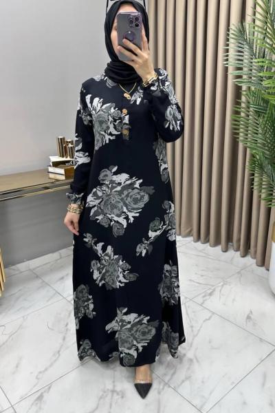 Bilge Elbise Gri Gri